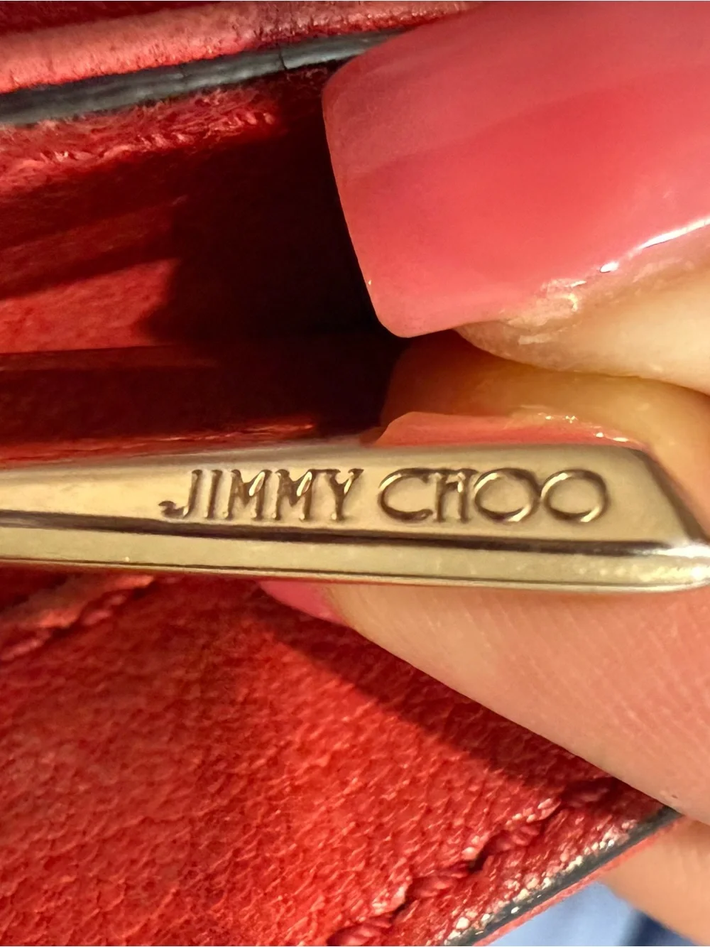 Jimmy Choo Solar Hobo Red Leather Exotic Snakeskin Trim Made Italy